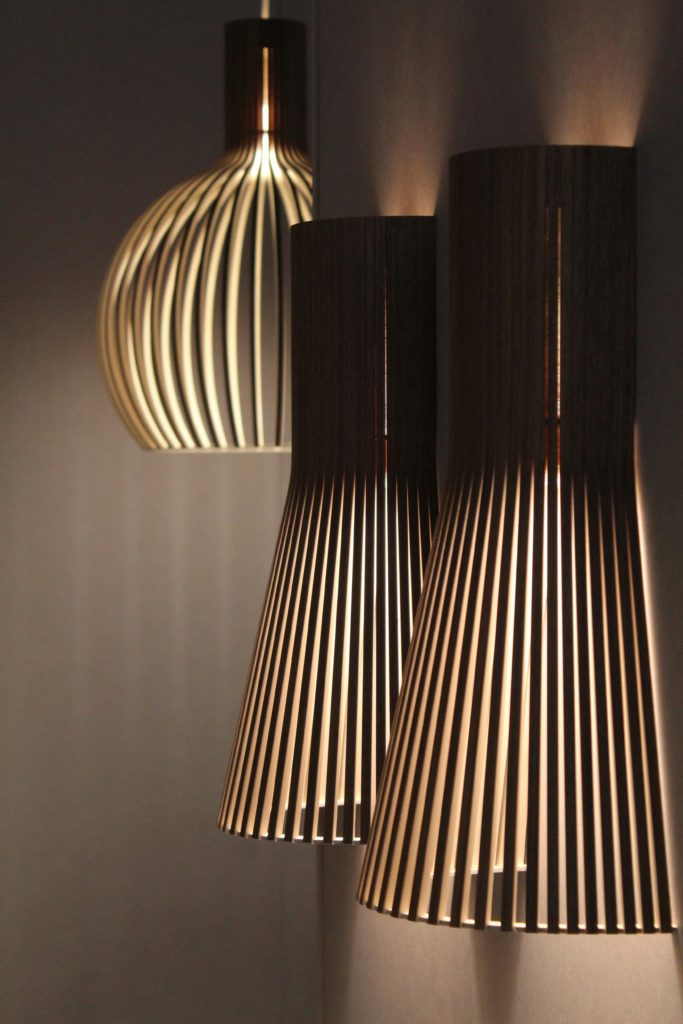 exemples de luminaires réalisés par des artisans d'art